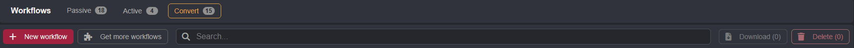 Creating a new active workflow.