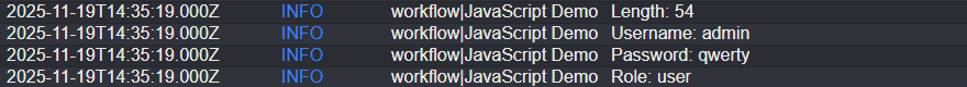 JSON request body data console log.